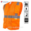 Fluorescent Orange High Visibility Security Traffic Working Clothing ANSI Hi Vis Reflective Surveyor Construction Safety Vest